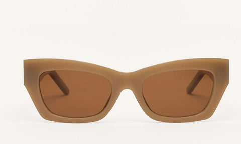 Z Supply Sunkissed Polorized Sunglasses Taupe Brown