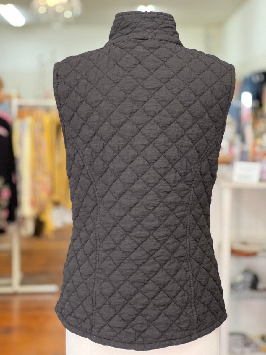 Cut Loose Zip Front Quilted Vest Black – Deasee's Boutique