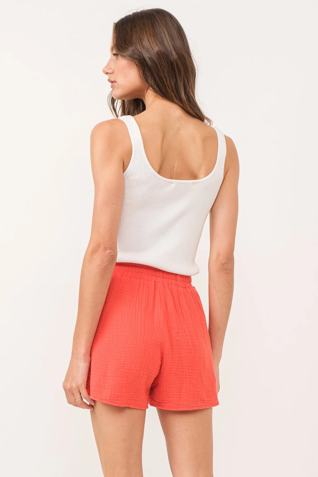 Another Love Sawyer Sleeveless Rib Tank White