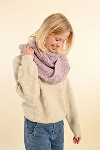 Molly Bracken Cable Knit Scarf Mauve