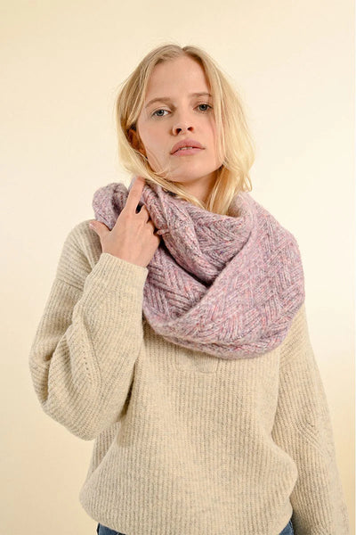 Molly Bracken Cable Knit Scarf Mauve