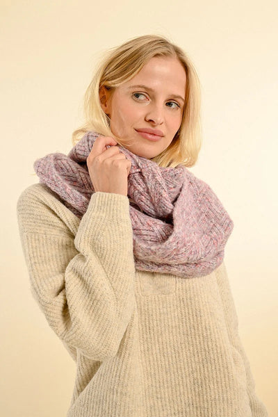 Molly Bracken Cable Knit Scarf Mauve