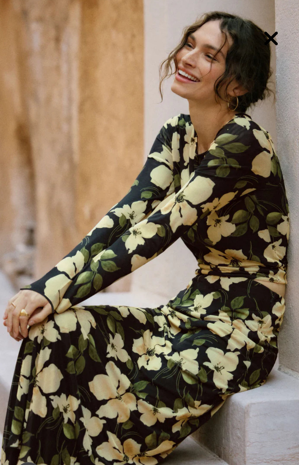 Z Supply Eda Ren Floral Mesh Midi Skirt