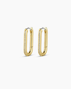 Gorjana Zoey Shimmer Hoops Gold