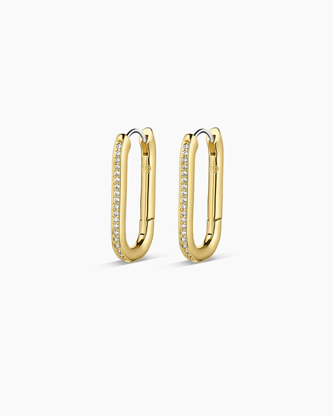 Gorjana Zoey Shimmer Hoops Gold