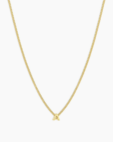 Gorjana Wilder Mini Alphabet Necklace A