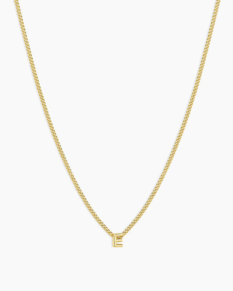 Gorjana Wilder Mini Alphabet Necklace E