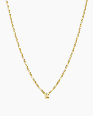 Gorjana Wilder Mini Alphabet Necklace E