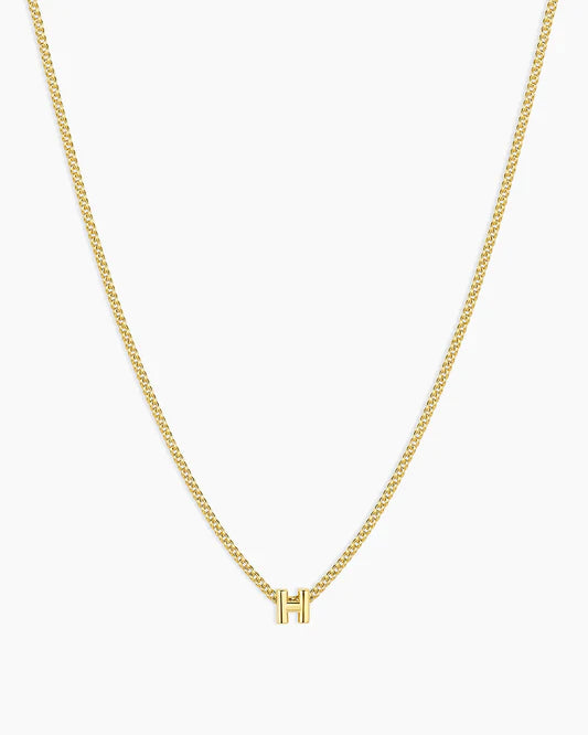 Gorjana Wilder Mini Alphabet Necklace H