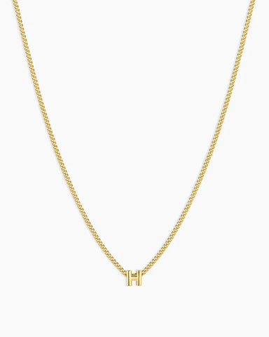 Gorjana Wilder Mini Alphabet Necklace H