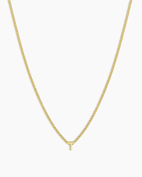 Gorjana Wilder Mini Alphabet Necklace T