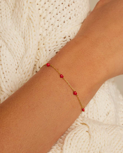 Gorjana Amour Red Enamel Bracelet