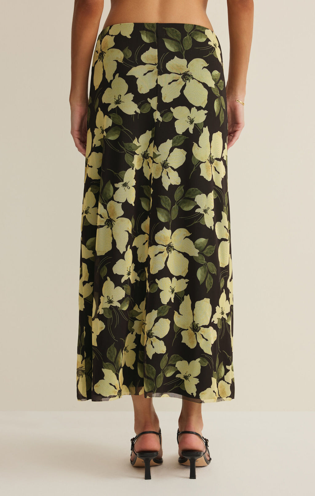 Z Supply Eda Ren Floral Mesh Midi Skirt
