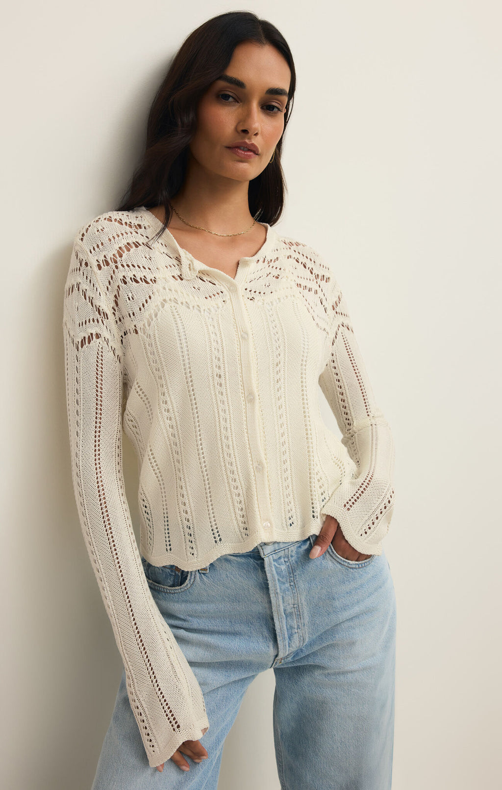 Z Supply Alycia Crochet Sweater