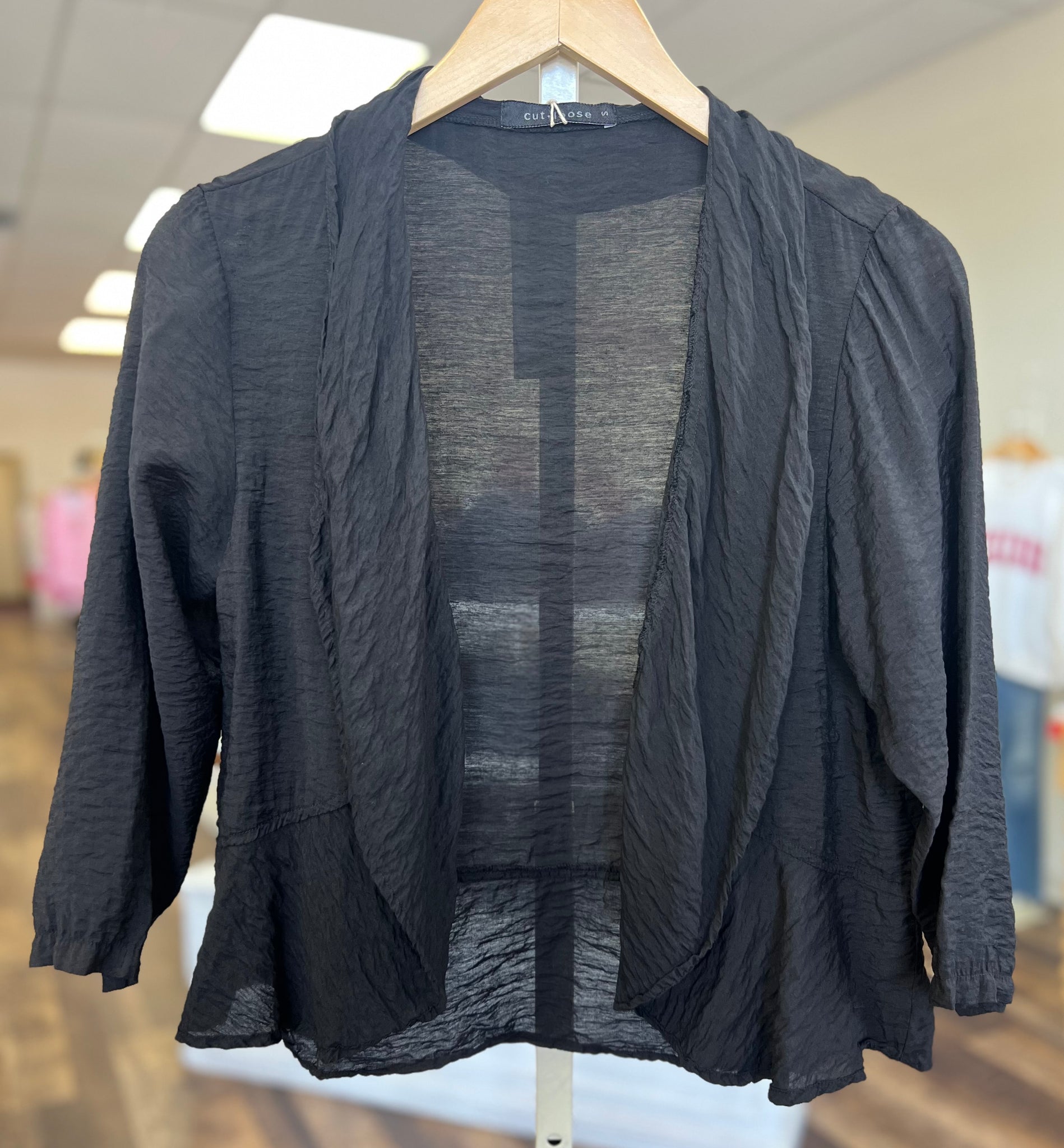 Cut Loose Ruffle Jacket Parachute Black