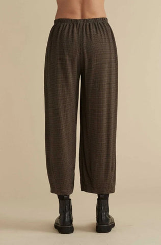 Cut Loose Cropped Pant W/Darts Mini Check Saddle