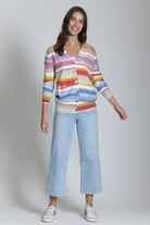 APNY Cropped Wide Leg Pant With Patch Pockets- Light Indigo