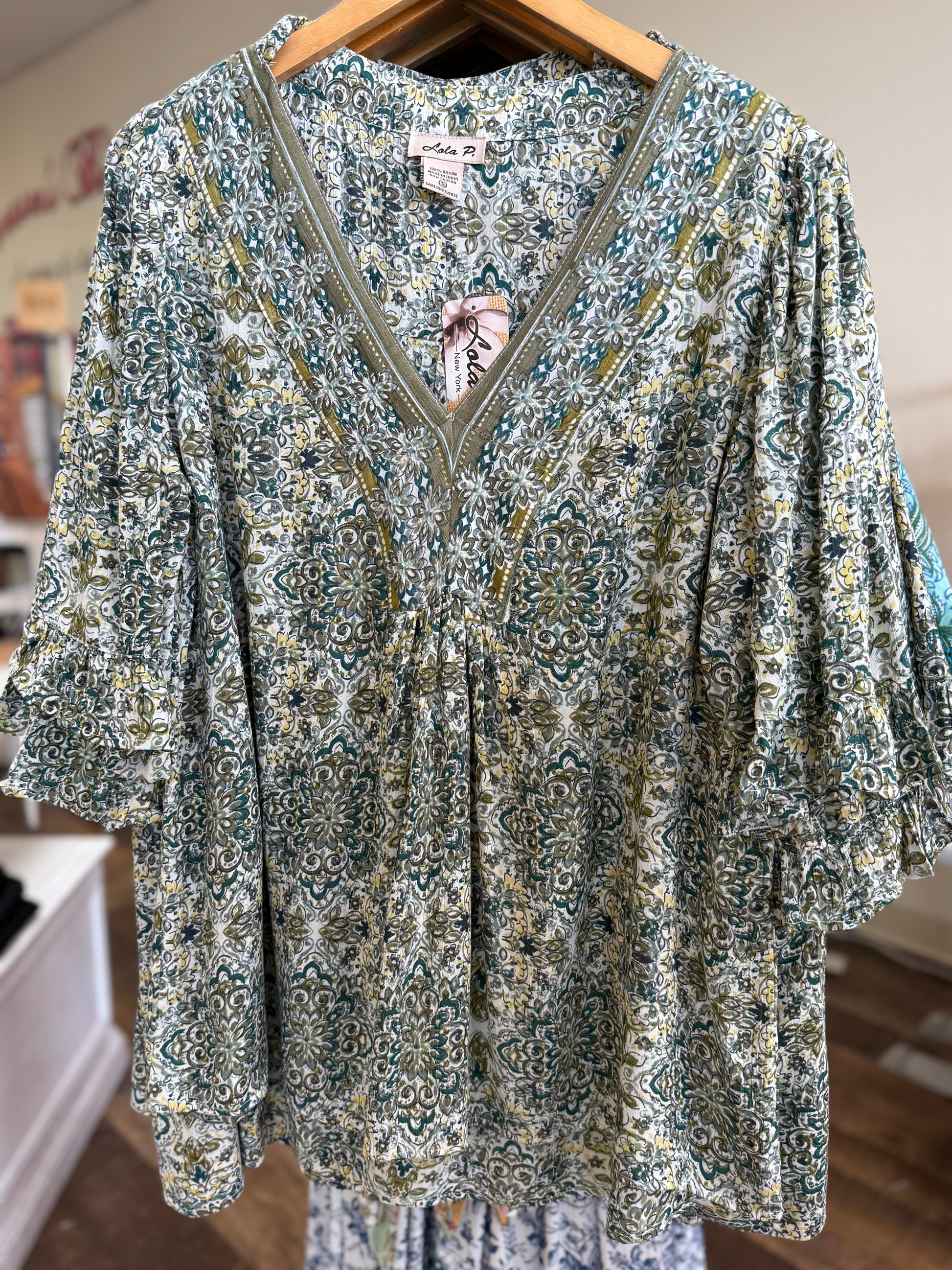 Lola P Sage Top