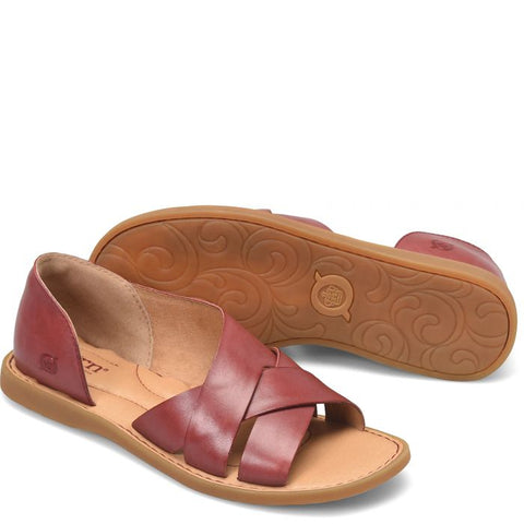Born Ithica Wooven Flat Red Melegrano