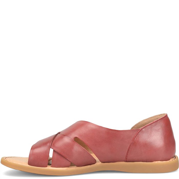 Born Ithica Wooven Flat Red Melegrano