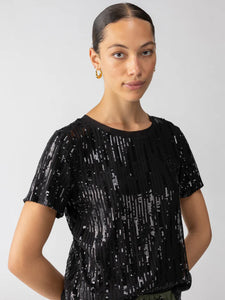 Sanctuary Sequin Perfect Tee Black