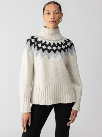 Sanctuary Tis The Season Fairisle Sweater Toasted Almond