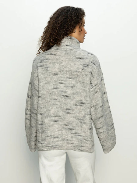 Sanctuary Feeling Cozy Cable Sweater Light Grey Multi