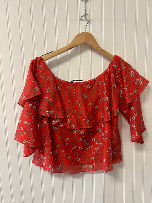 Alice & Olivia Red Crop Top