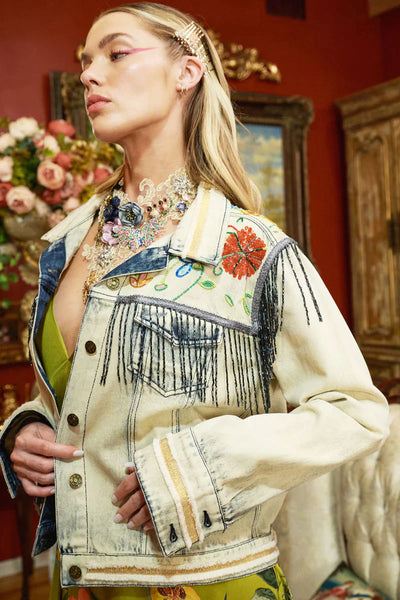 Aratta Country Queen Embellished Denim Jacket
