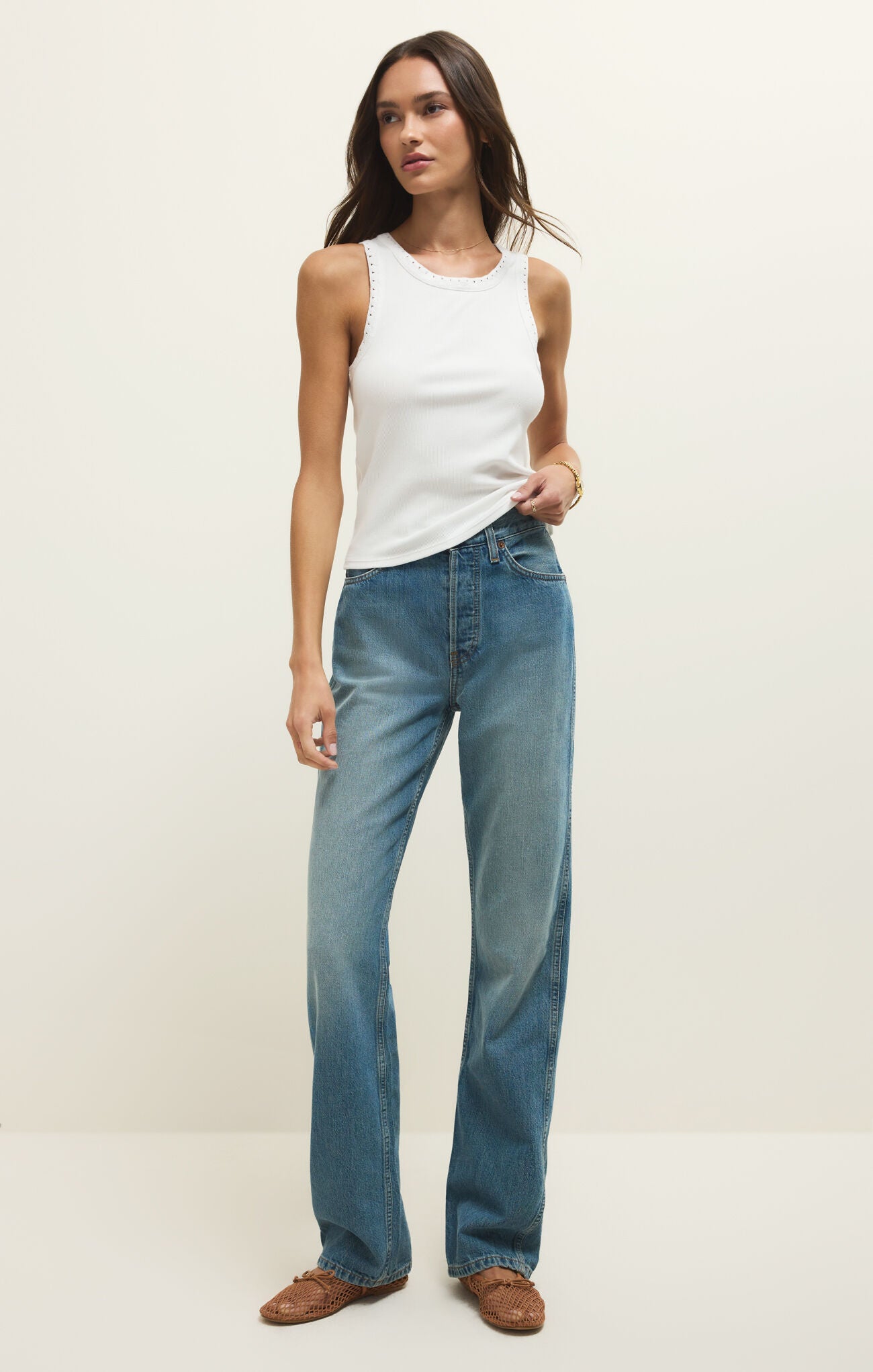 Z Supply Clarke Rib Tank, White