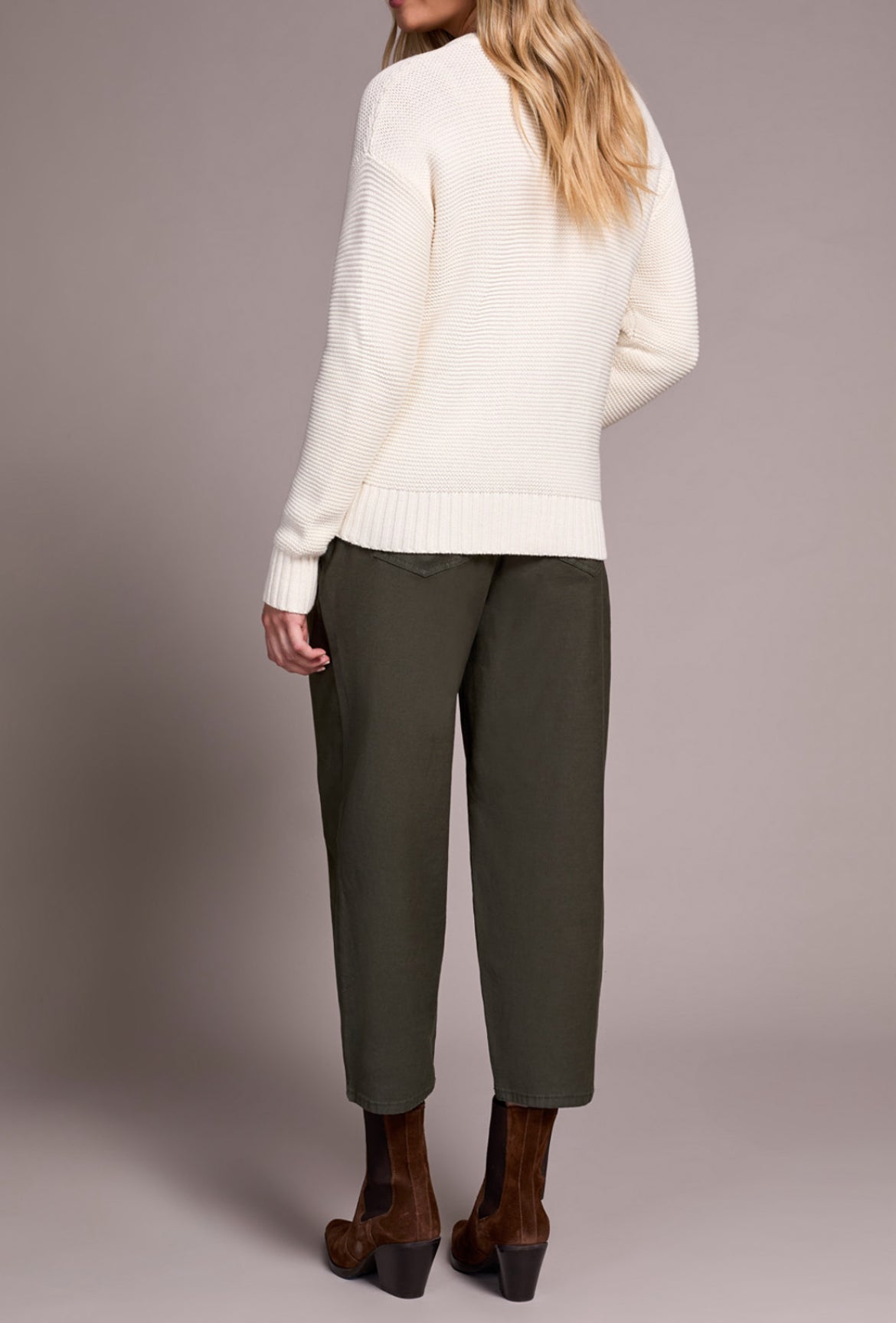 Tribal Button Front Cardi With Special Wash, Eggshell