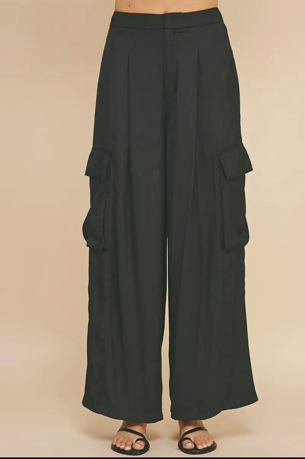 Pinch Relaxed Fit Cargo Pants, Black