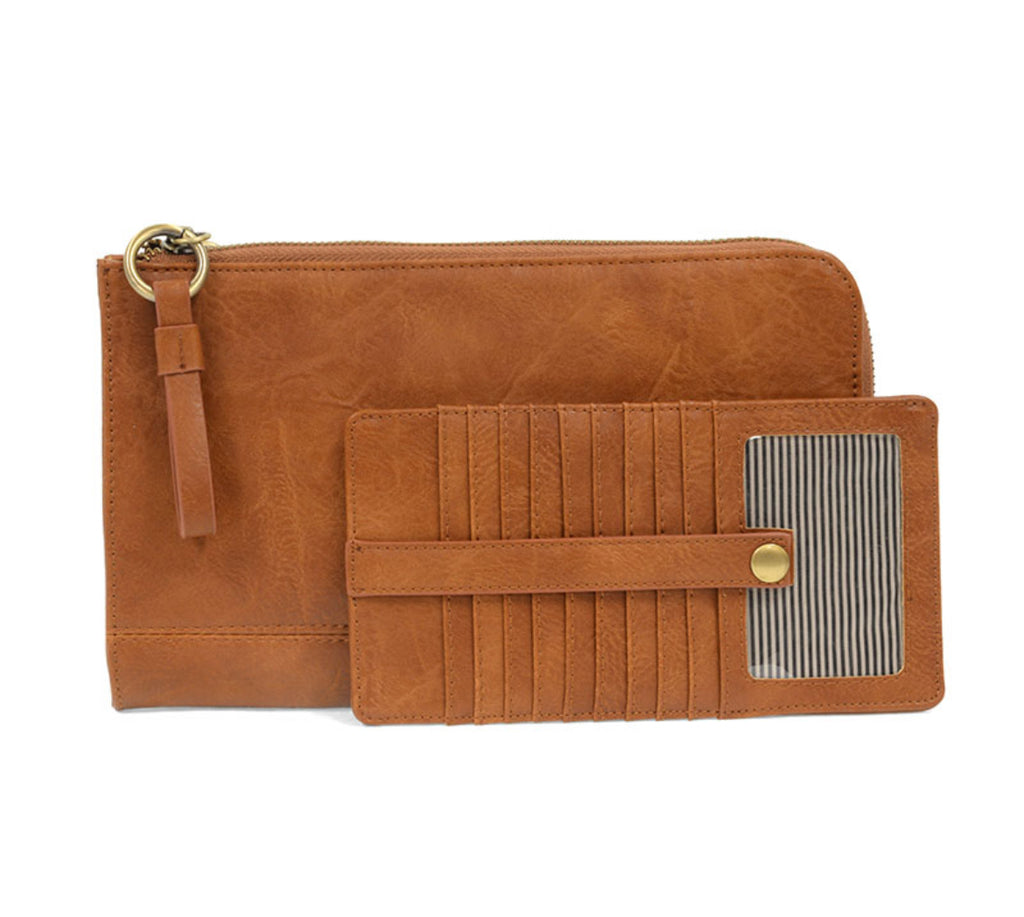 Joy Susan Karina Convertible Wristlet & Wallet, Caramel