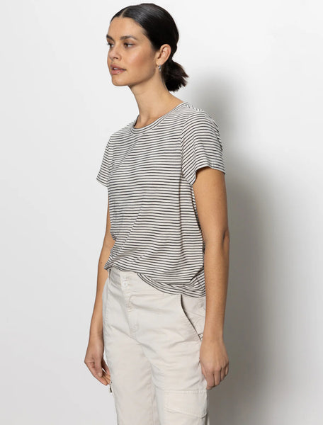 Sanctuary The Perfect Tee, Pumice Stone/Black Stripe