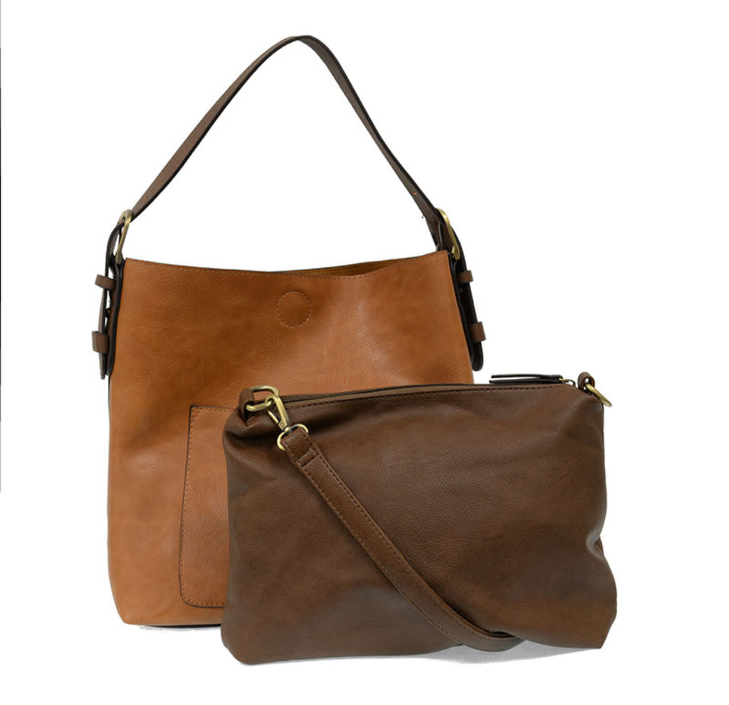 Joy Susan Classic Handbag, Hazelnut W/ Coffee Handle