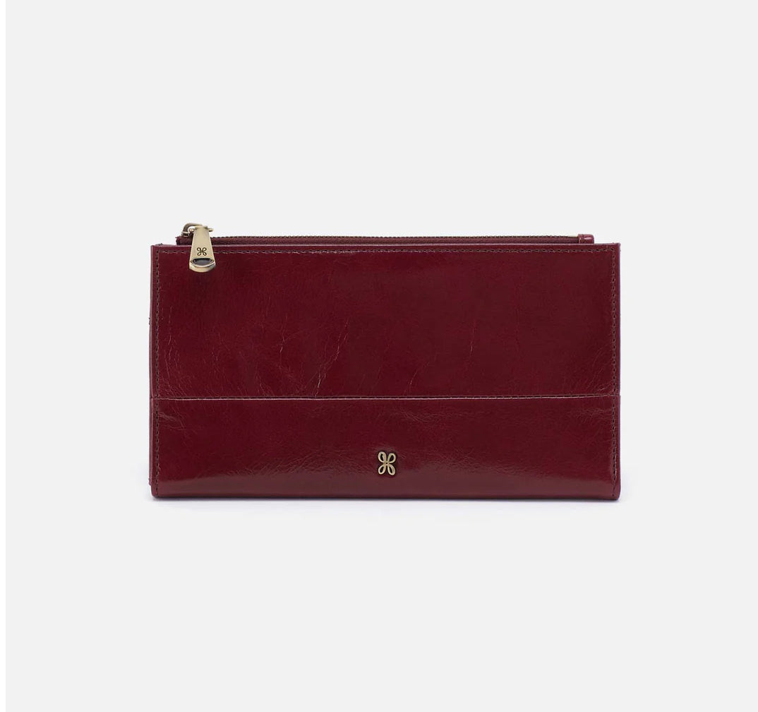 Hobo Jill Large Bifold Wallet, Saddleberry