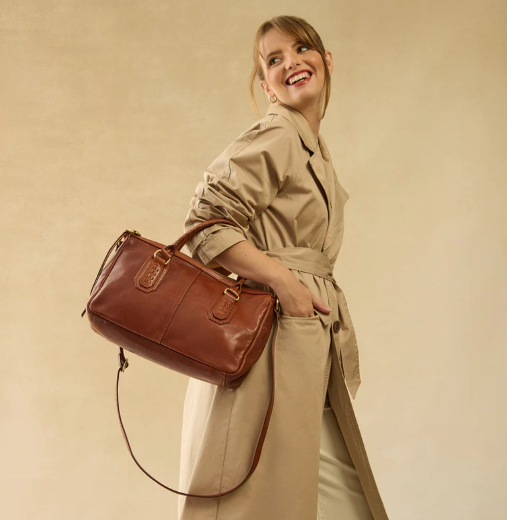 Hobo Expedition Satchel, Pecan Ridge