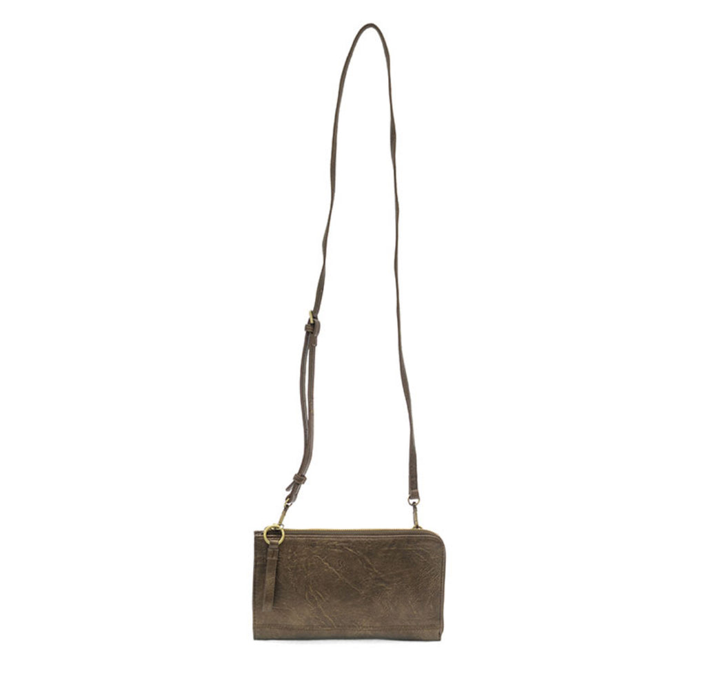 Joy Susan Karina Convertible Wristlet & Wallet, Metallic Dark Bronze