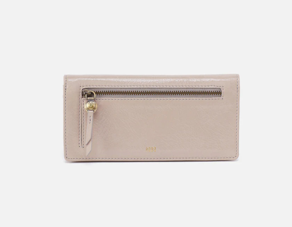 Hutton Large Wallet, Stone Gloss