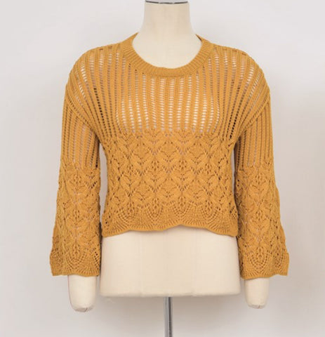 Molly Bracken Knitted Sweater, Yellow Mango