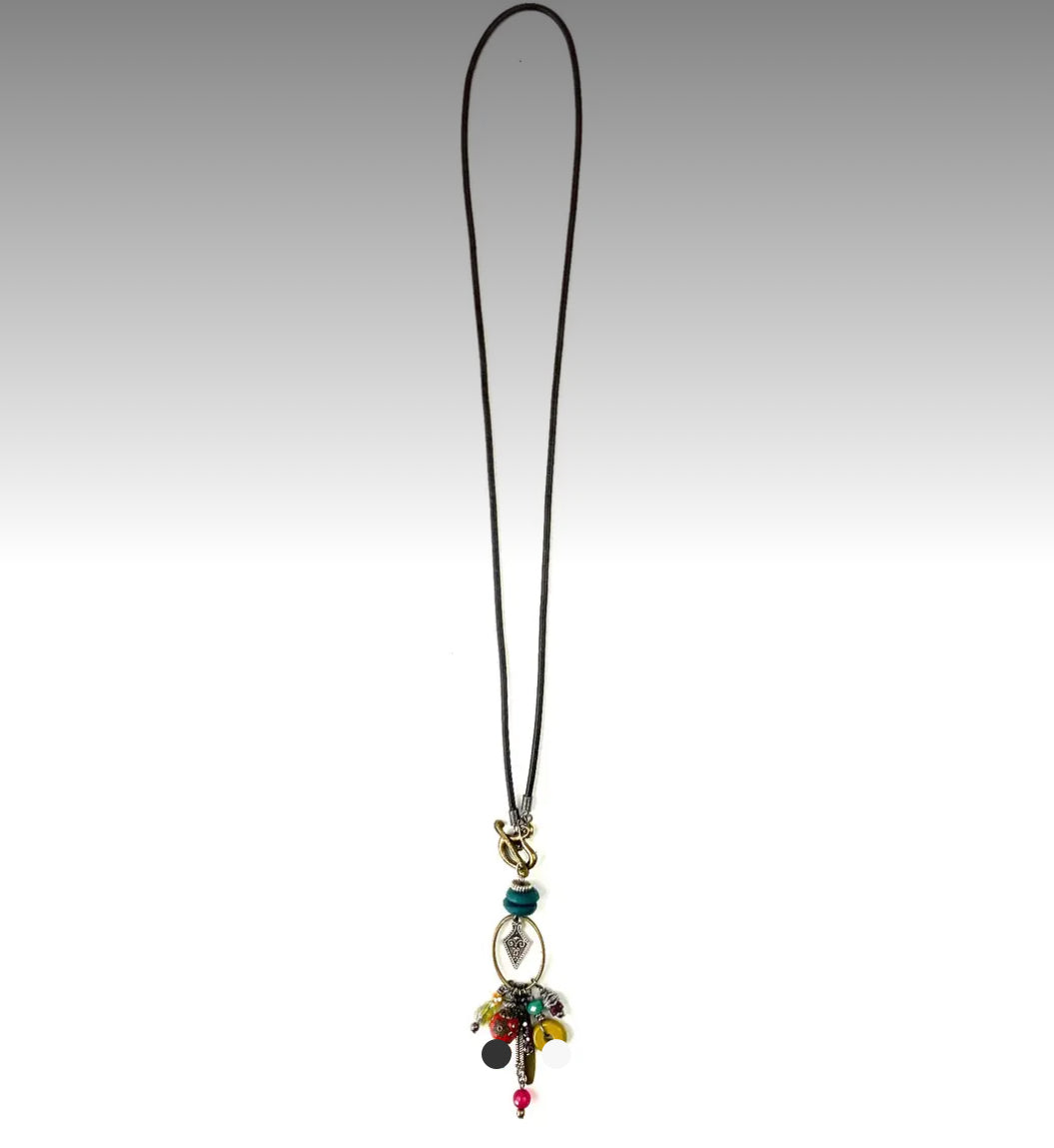 Lost & Found Leather Cord W/Front Toggle