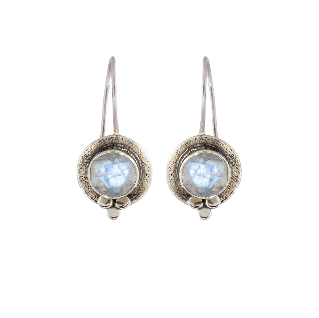 Ritual Scooped Disc With Faceted Moonstone - JP1176Y