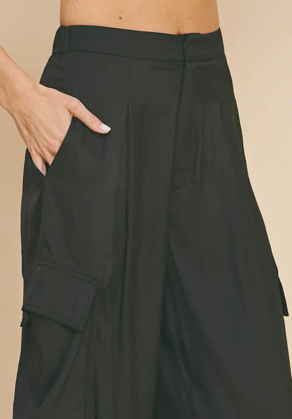Pinch Relaxed Fit Cargo Pants, Black