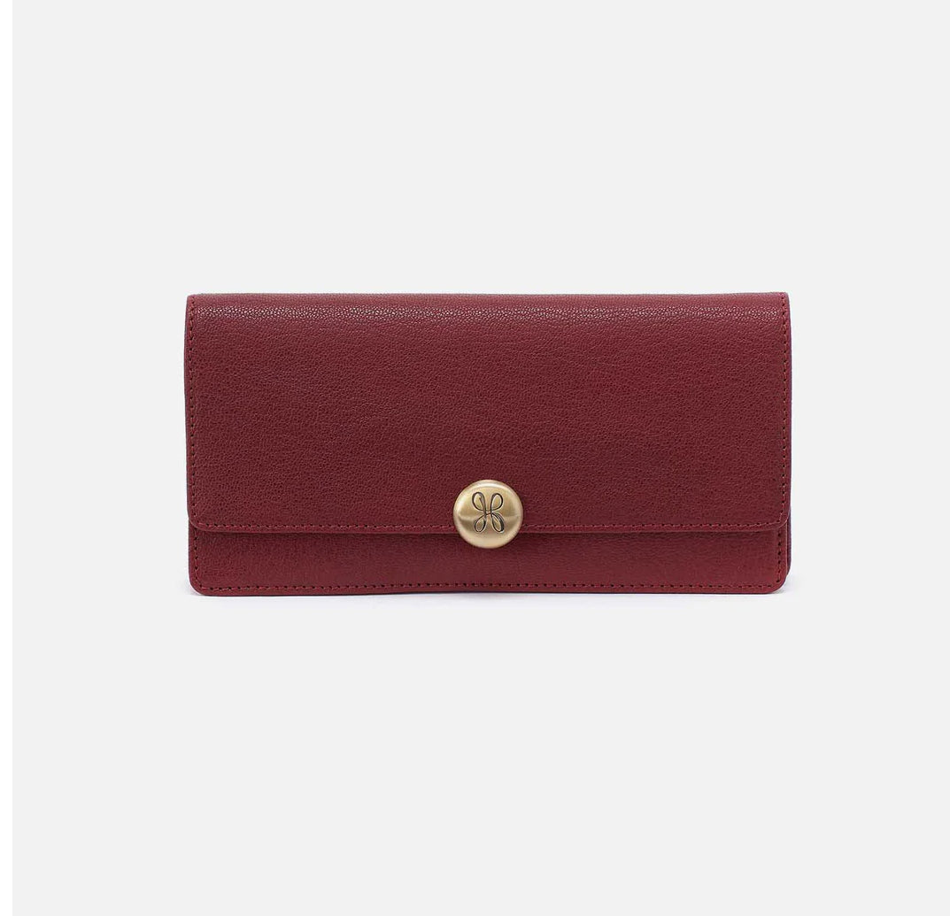 Hutton Large Wallet, Red Dahlia