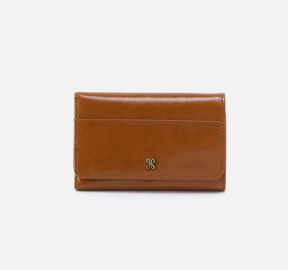 Hobo Jill Trifold Wallet, Truffle