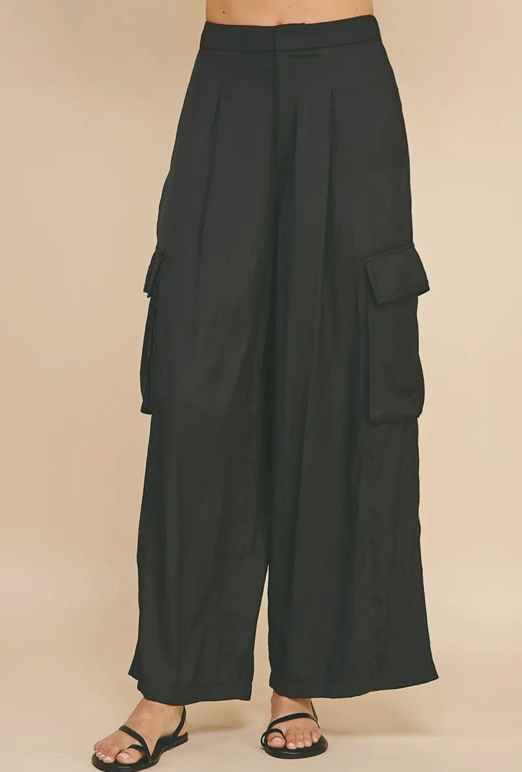 Pinch Relaxed Fit Cargo Pants, Black