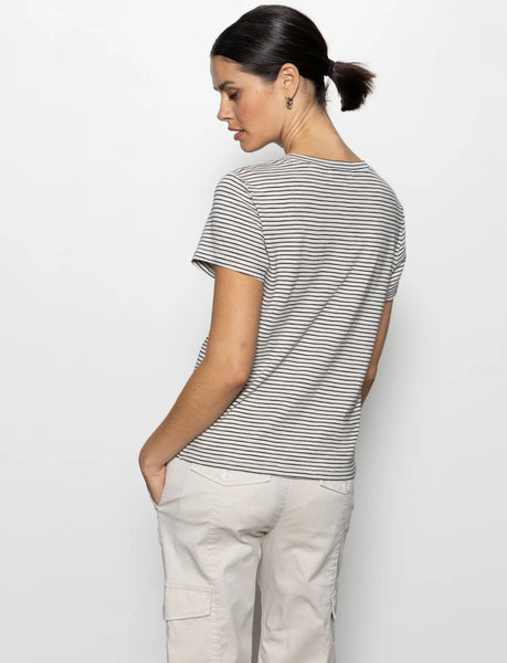 Sanctuary The Perfect Tee, Pumice Stone/Black Stripe