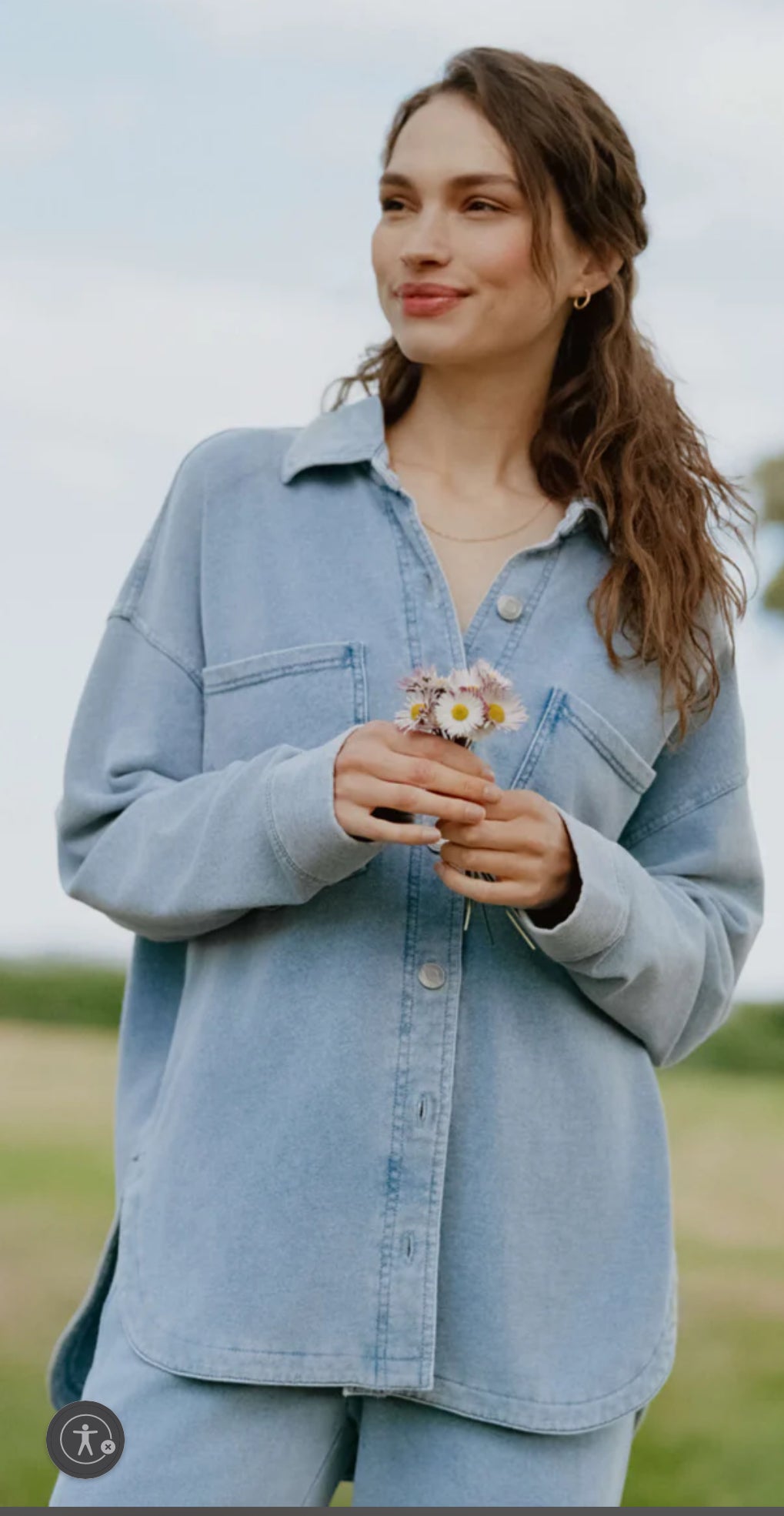 Z Supply All Day Knit Denim Jacket, Ocean Air Indigo