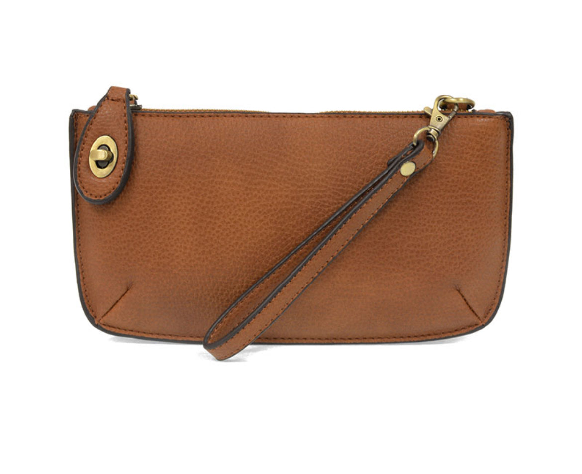 Joy Susan Mini Crossbody Wristlet Clutch, Cedar Brown