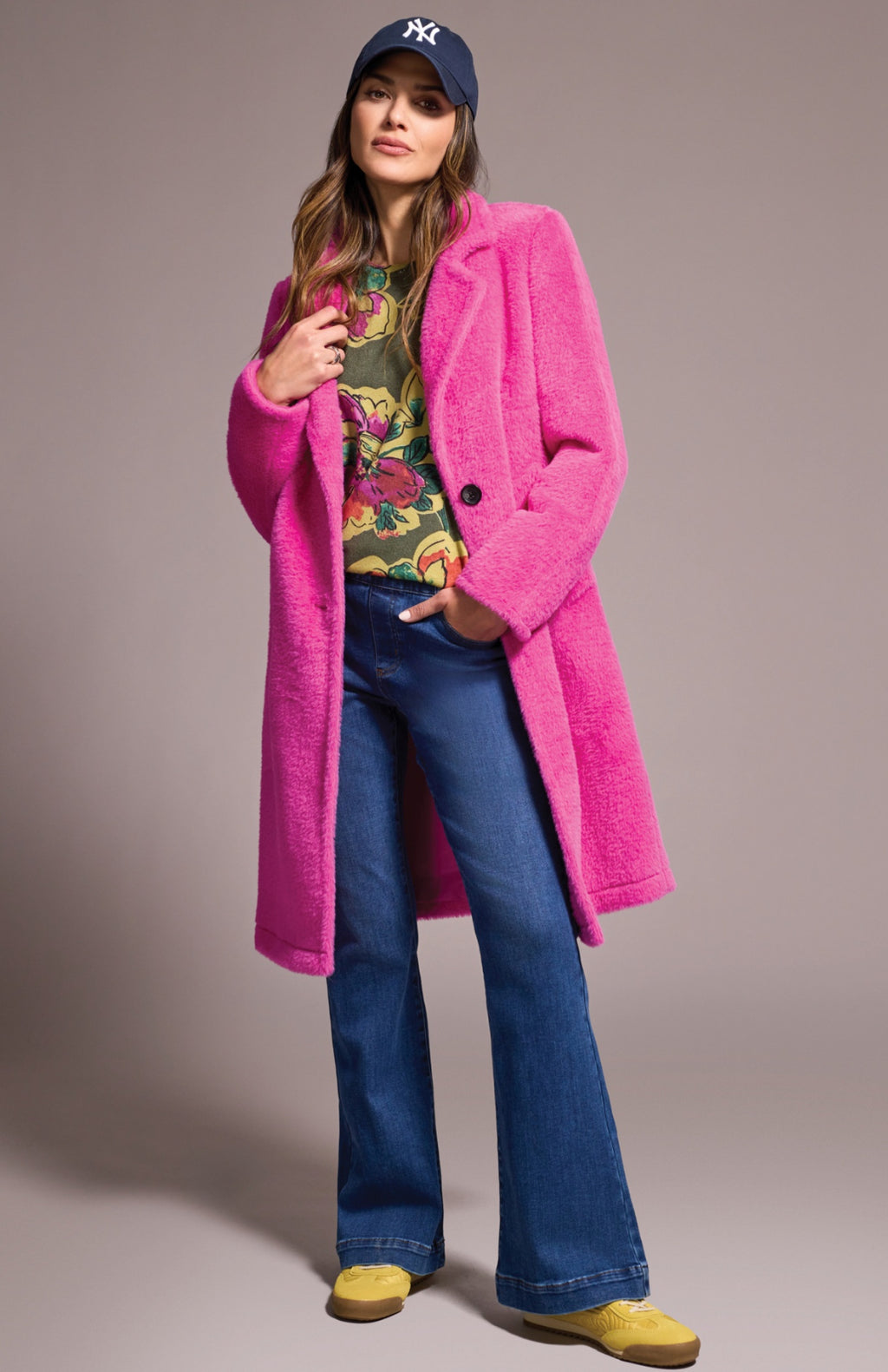 Tribal Long Sleeve Button Front Coat W/Lining